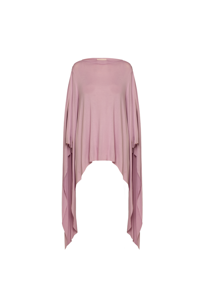 BLUSA AMPLA MANGA COM PONTA MALHA LAVANDA (8928979747043)