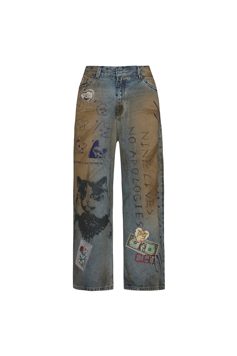 CALÇA JEANS MEOW (8950207480035)