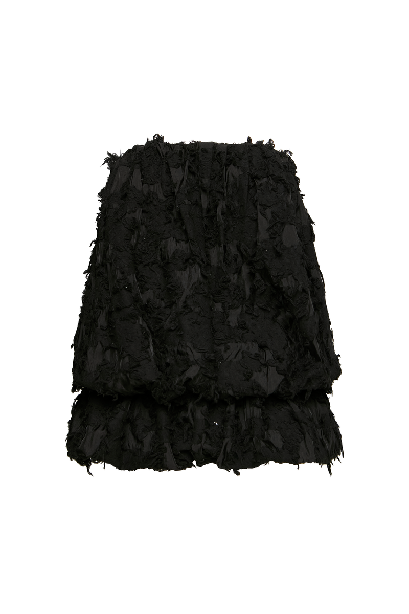 VESTIDO TOMARA QUE CAIA BALONÊ CURTO ALGODÃO DEVORÊ PRETO (8950210986211)
