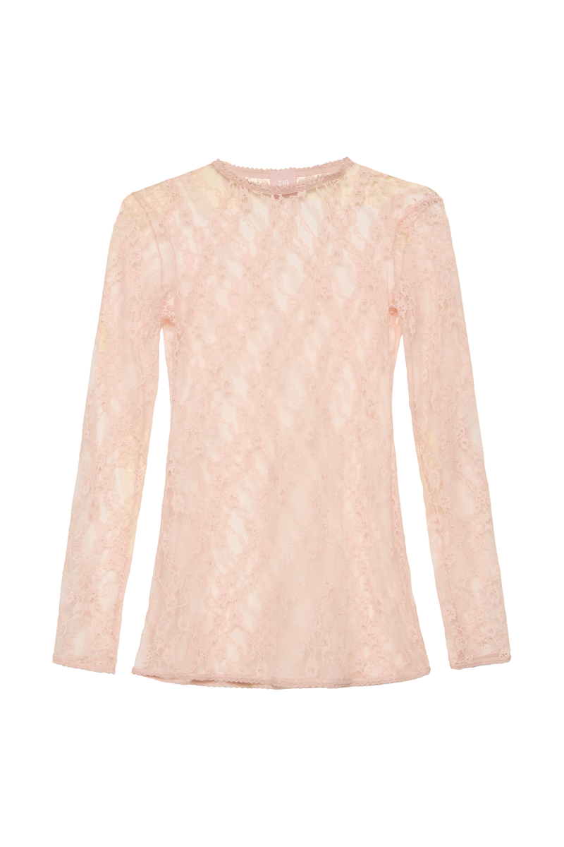 BLUSA MANGA LONGA RENDA ROSA (8950207054051)
