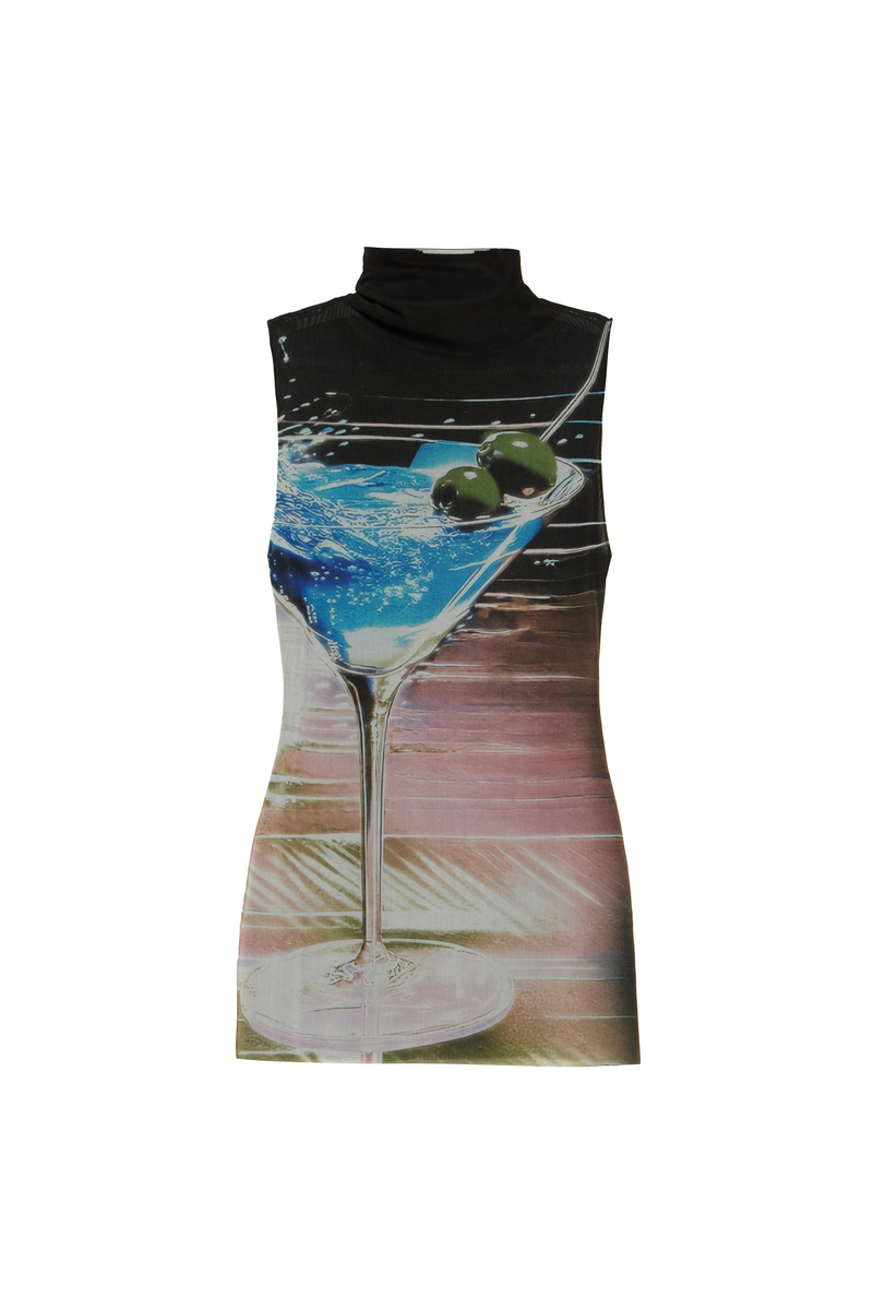 BLUSA GOLA ALTA SEM MANGA TULE MARTINI (8980750958819)