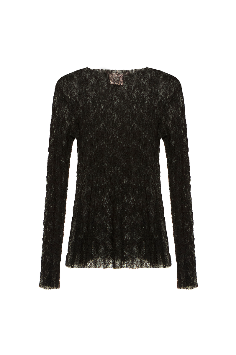 BLUSA MANGA LONGA RENDA PRETA (8980751745251)