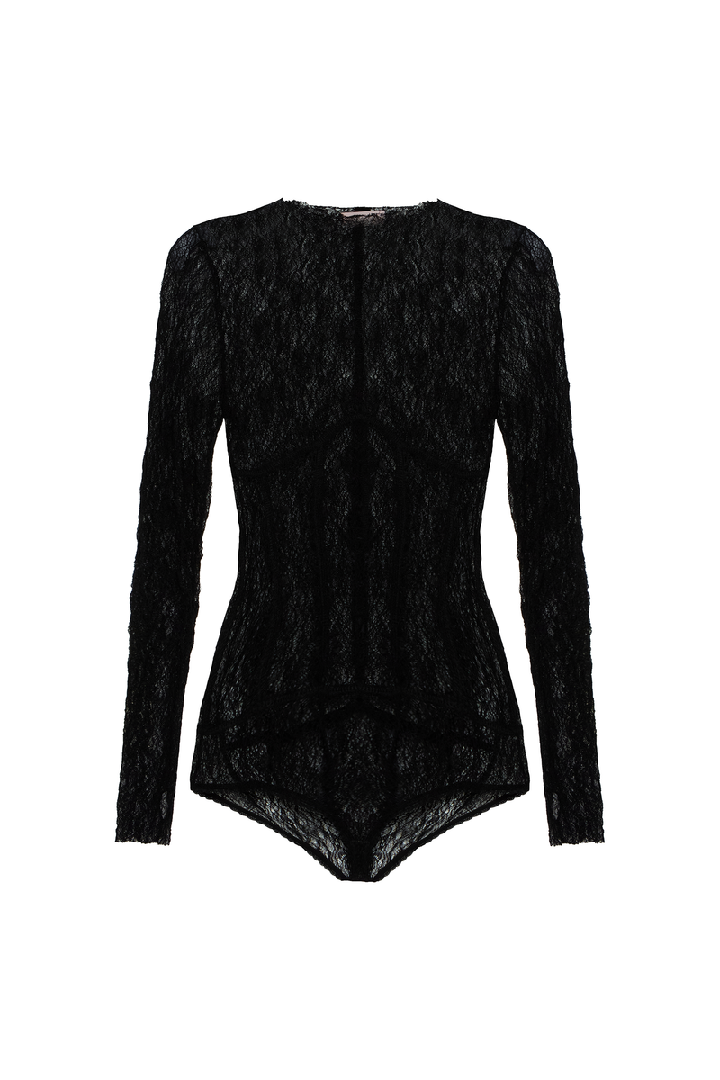 BODY MANGA LONGA RECORTES RENDA PRETO (8980752302307)