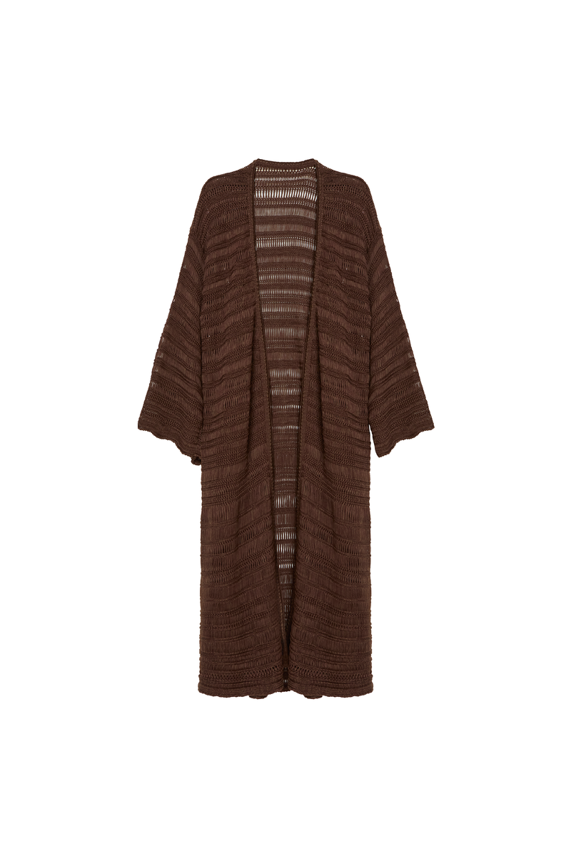 TRICOT LONGO PONTO REDE MARROM (8980756332771)