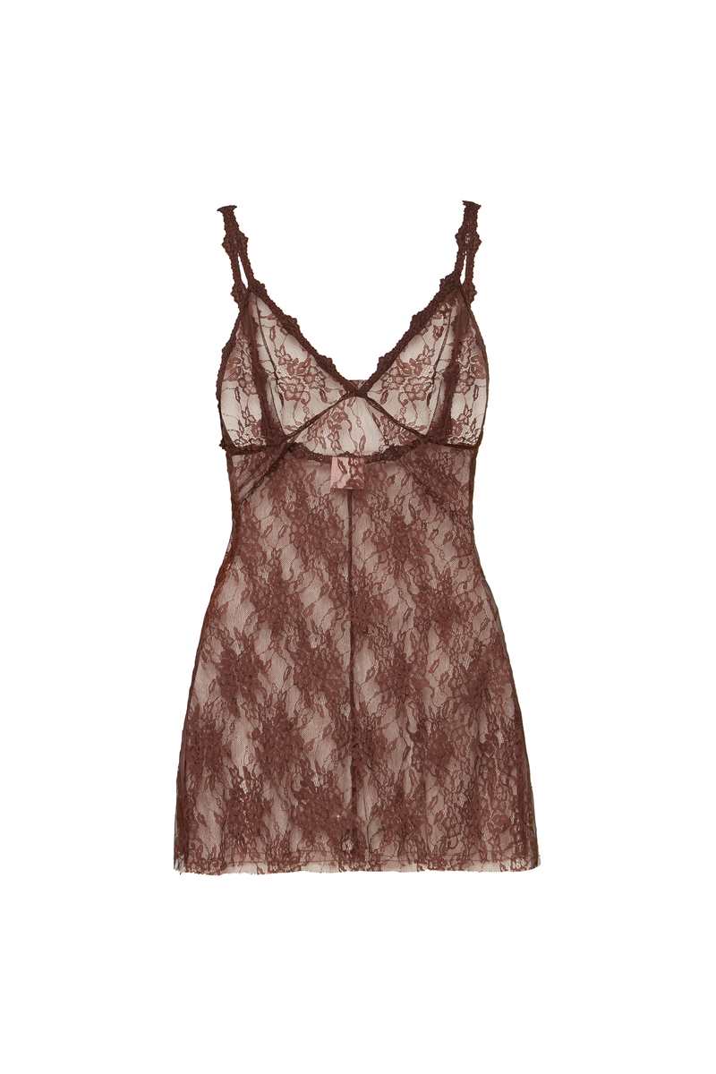 REGATA ALÇA RENDA MARROM