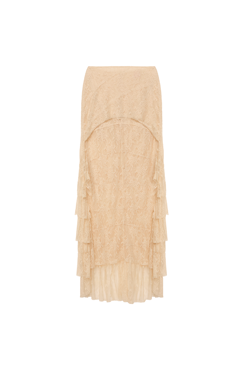 SAIA MULLET BABADOS RENDA BEGE
