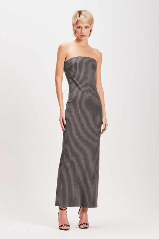 VESTIDO TOMARA QUE CAIA RISCA DE GIZ CINZA ESCURO (8087931715811)