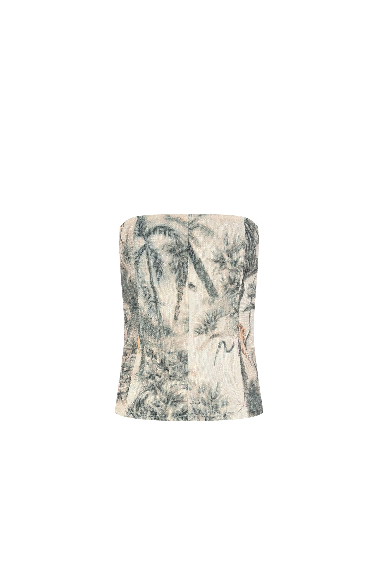 TOP CORSET LINHÃO ESTAMPA JUNGLE OFF WHITE – TIG STORE