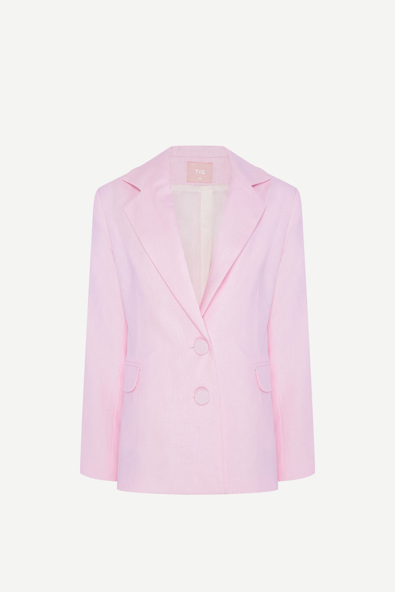BLAZER ACINTURADO LINHO ROSA (8143805579491)