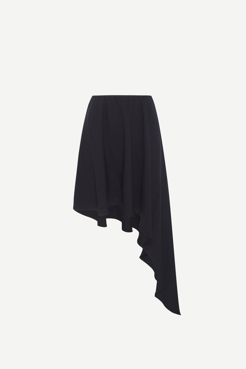 BLUSA TOMARA QUE CAIA ASSIMÉTRICA CREPE PRETO (8143806595299)