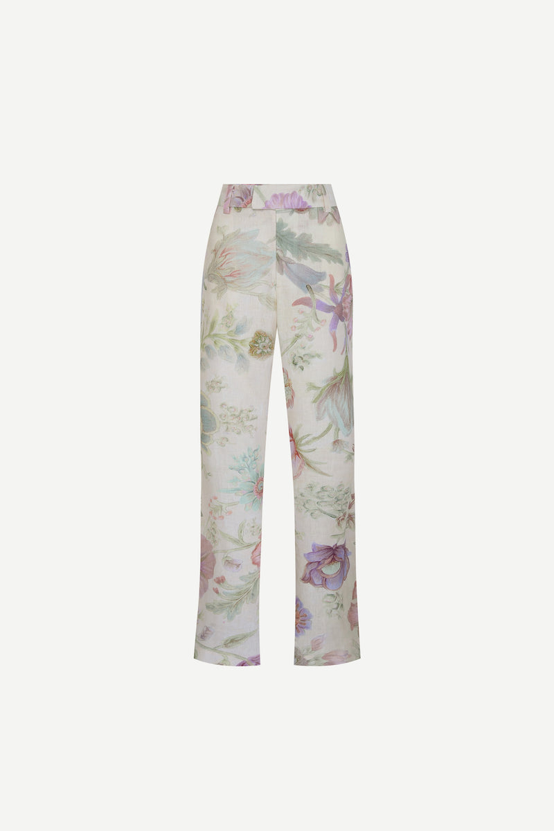 CALÇA LINHO FLORAL OFF WHITE (8143807643875)