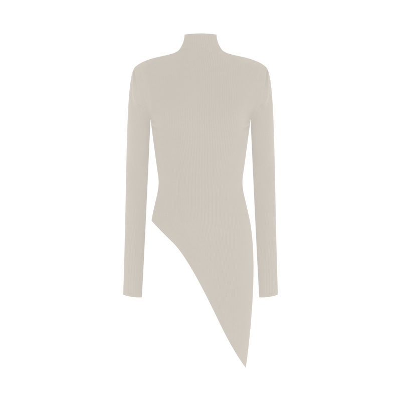 BLUSA ASSIMÉTRICA MALHA CANELADA OFF WHITE (8098996650211)