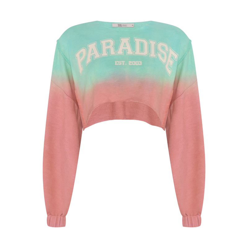 BLUSA CROPPED MOLETOM DEGRADE PARADISE (8098996814051)