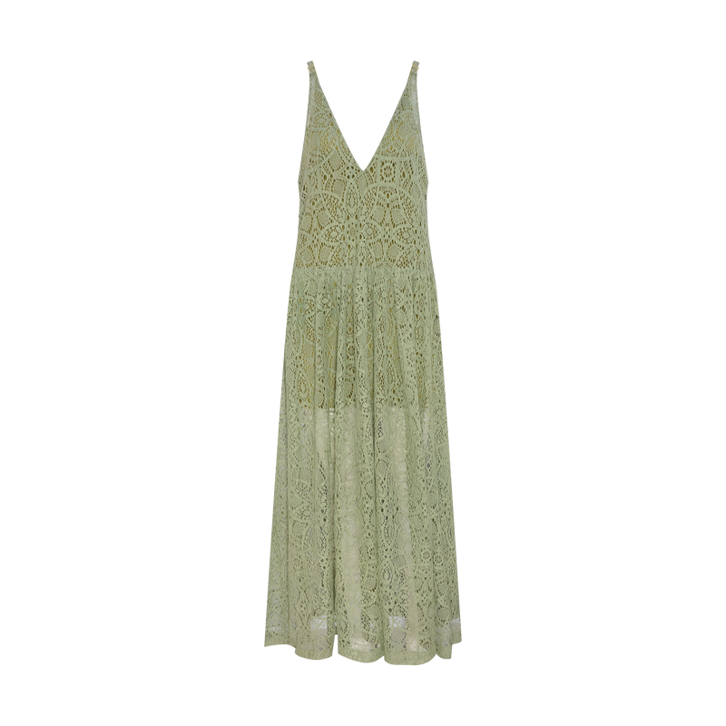 VESTIDO REGATA LONGO RENDA VERDE (8099001336035)