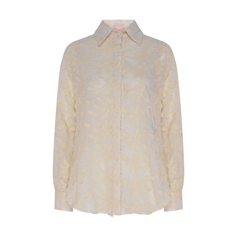 CAMISA FLORES RELEVO BORDADA OFF WHITE (8193359872227)