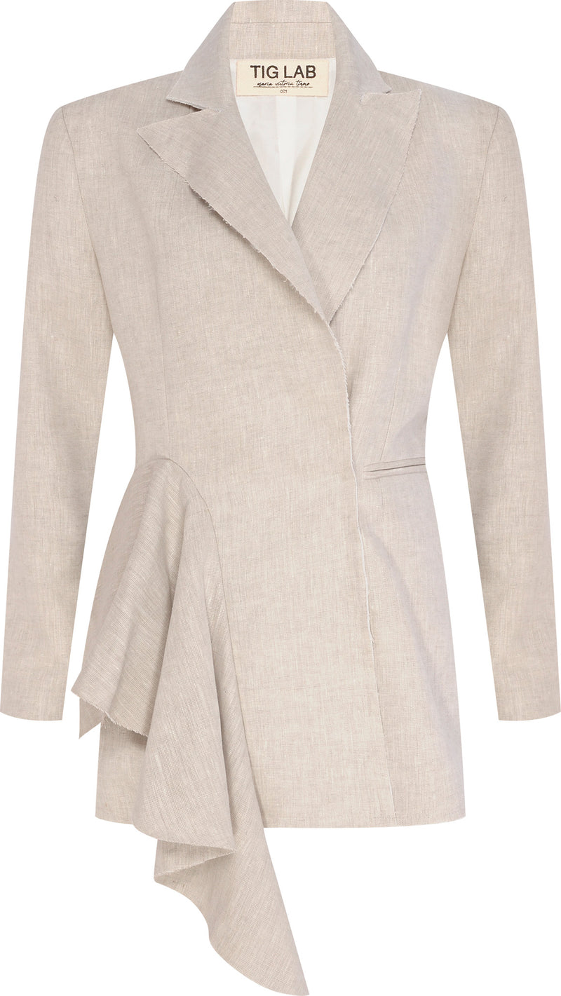 BLAZER APLICAÇÃO BABADO LATERAL LINHO NATURAL (8112392896739)