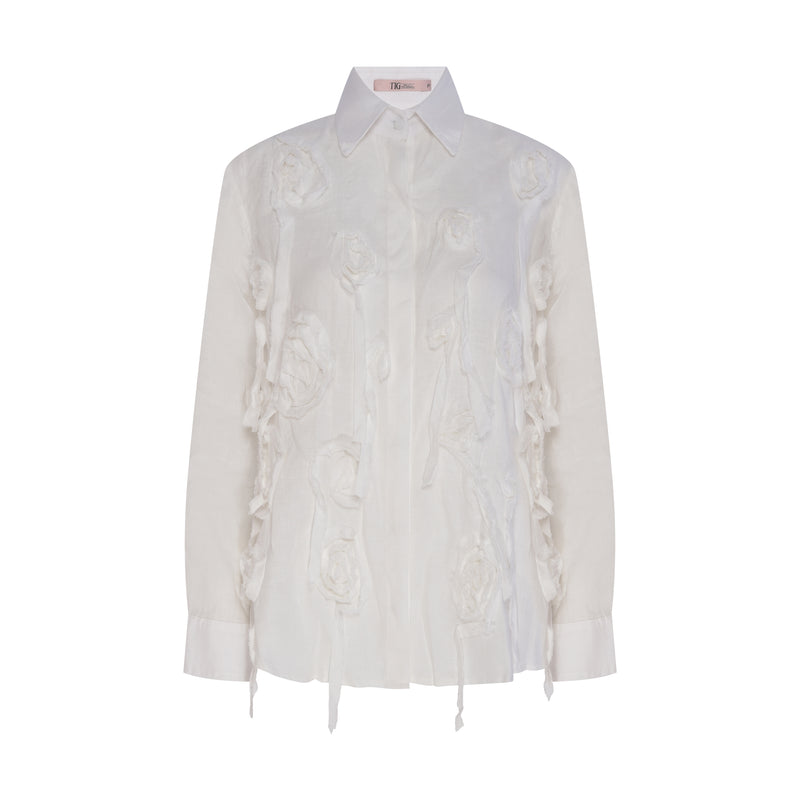 CAMISA LINHO FLORES APLICADAS OFF WHITE (8157845586147)