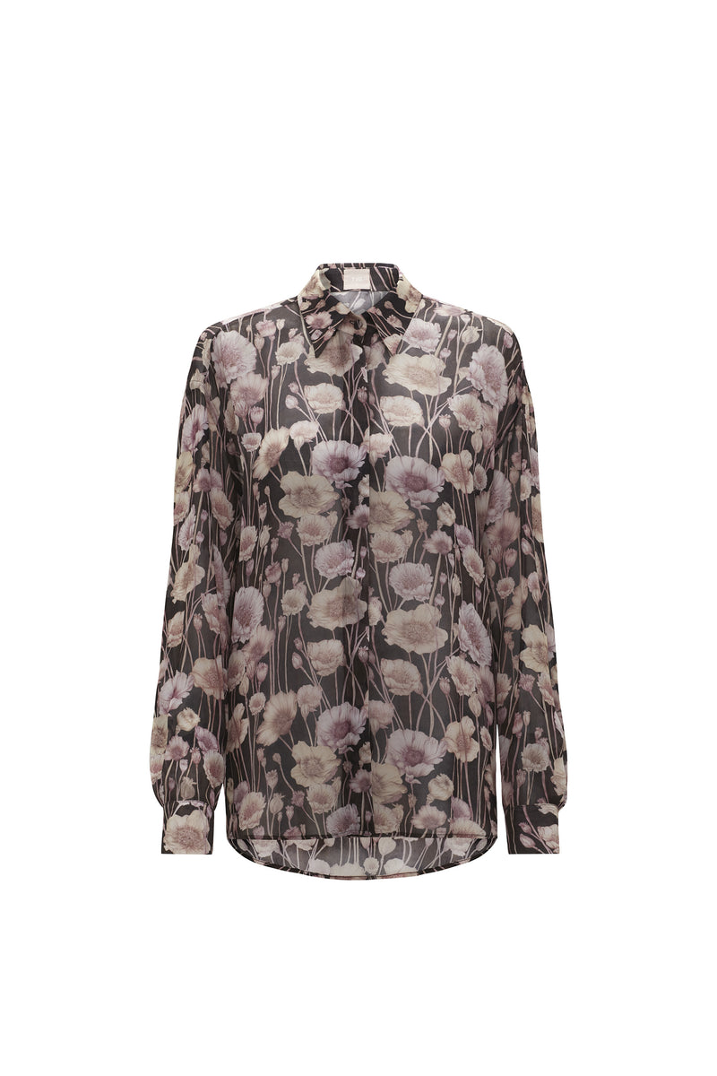 CAMISA GEORGETE ESTAMPA FLORAL (8362859004131)