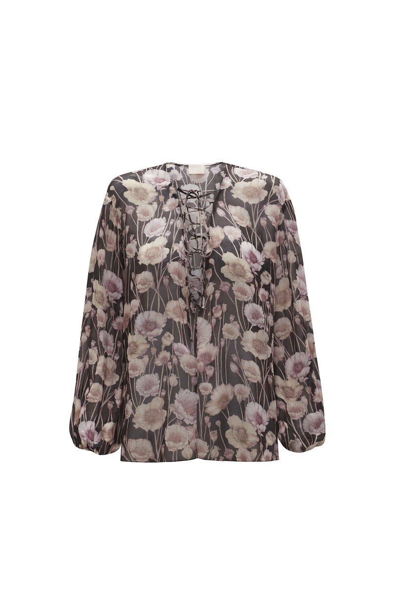 BATA DECOTE PROFUNDO GEORGETE ESTAMPA FLORAL (8362853269731)