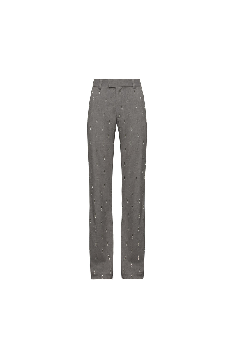 CALÇA RETA CINZA PEDRAS (8362856546531)