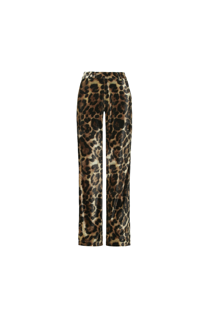CALÇA RETA VELUDO ESTAMPA ONÇA (8362858316003)