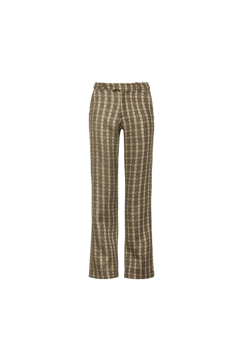 CALÇA RETA TWEED TRICOT CINZA (8362857726179)