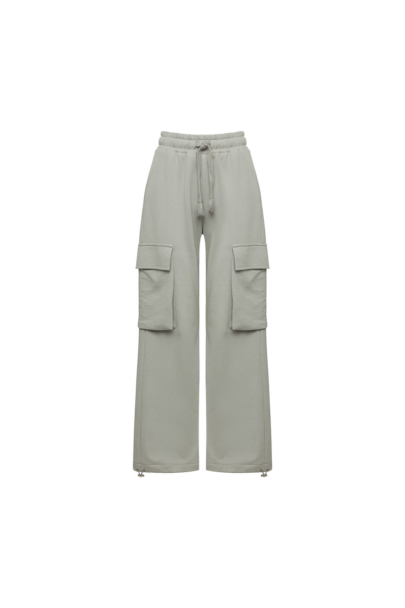 CALÇA CARGO MOLETOM CINZA (8362854285539)