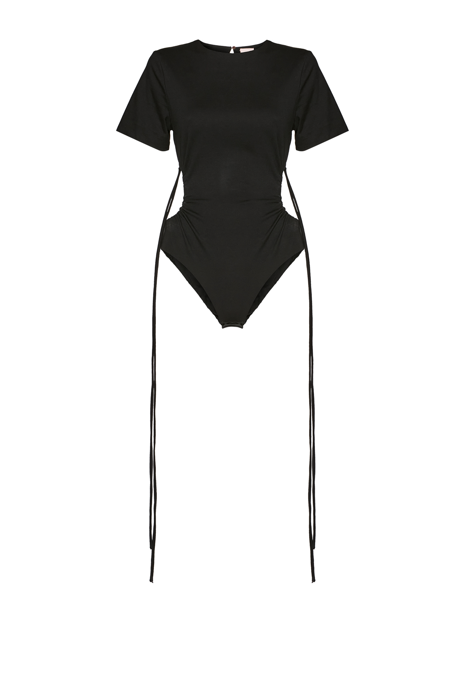 BODY ABERTURA LATERAL MANGA CURTA MALHA PRETA – TIG STORE