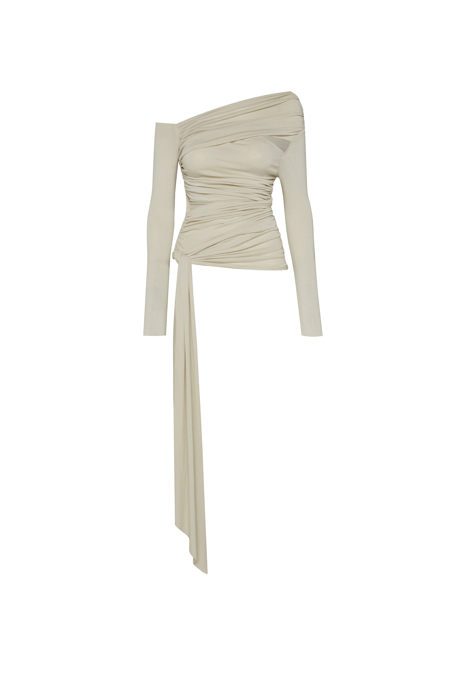 BLUSA MALHA TRANSPASSES BEGE – TIG STORE