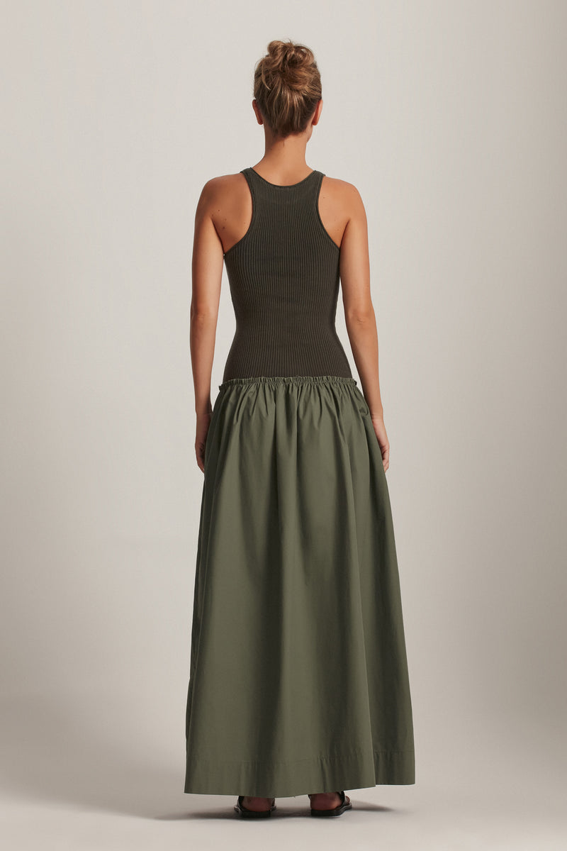 VESTIDO REGATA TRICOT SAIA TRICOLINE VERDE (8143811150051)