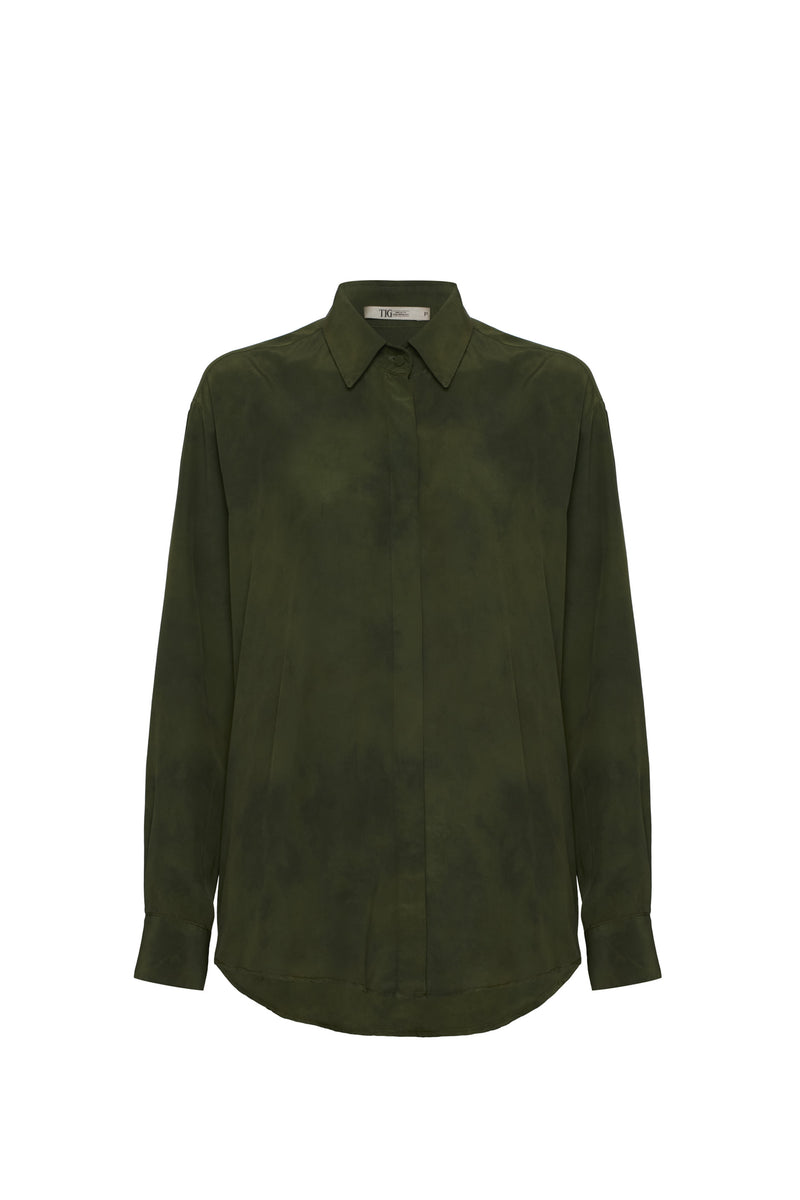 CAMISA SEDA VERDE MARMORIZADA (8275818971363)