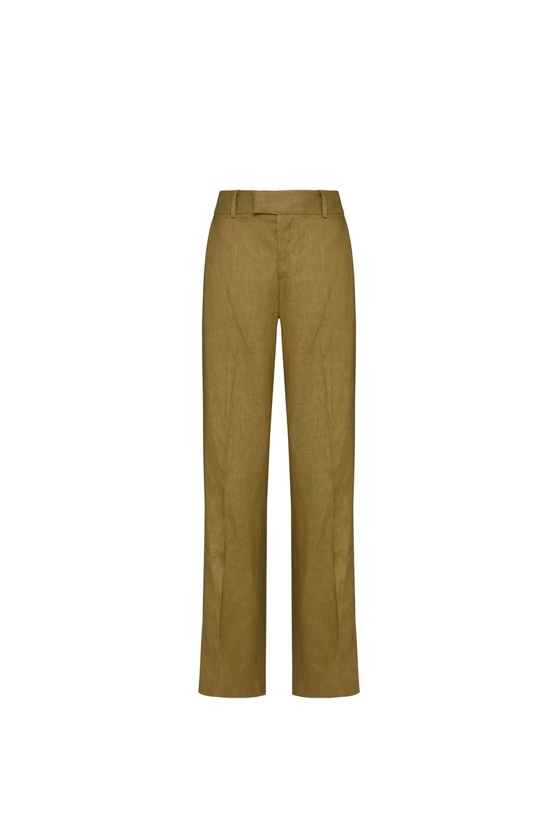 CALÇA LINHO VERDE OLIVA (8672251281635)