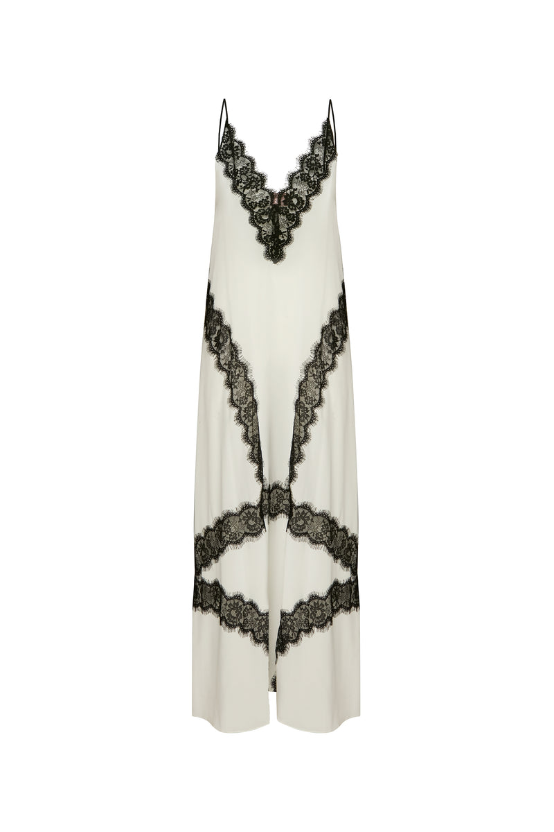 VESTIDO LONGO ALÇA SEDA ENTREMEIOS RENDA OFF WHITE (8672253640931)