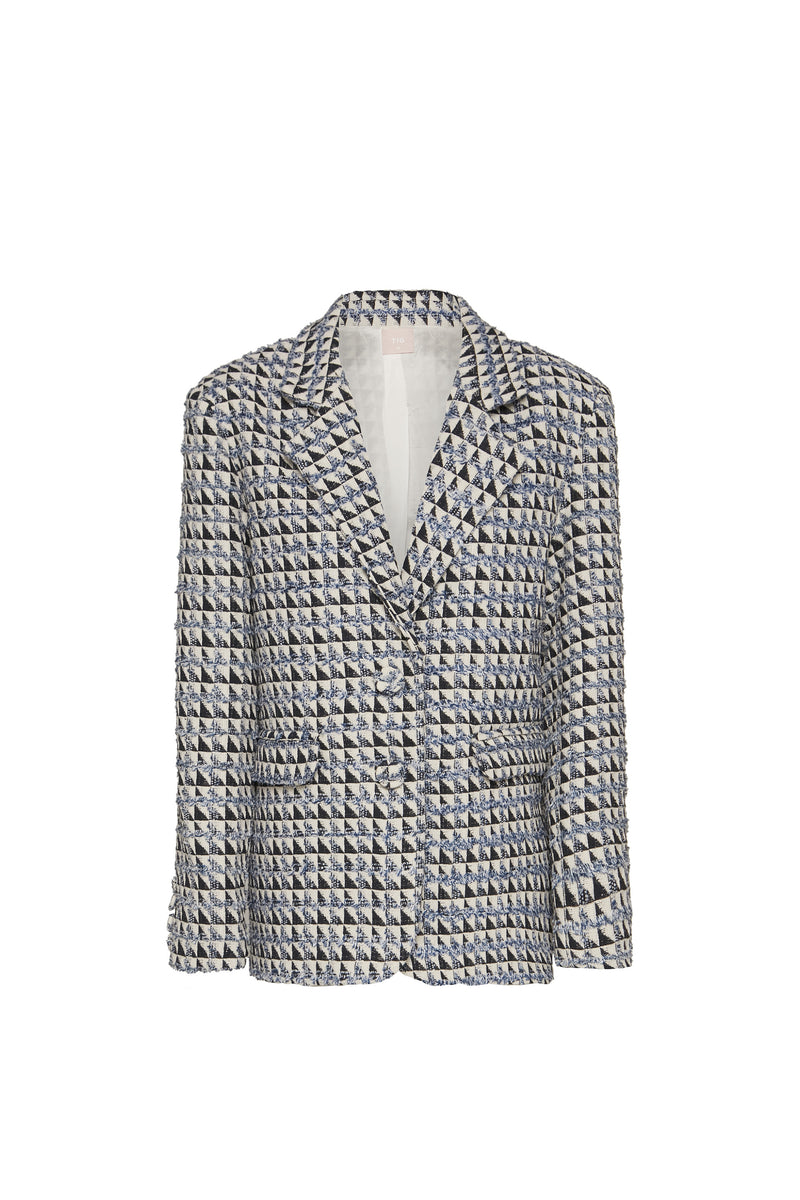 BLAZER TWEED OFF WHITE E AZUL (8470119416035)
