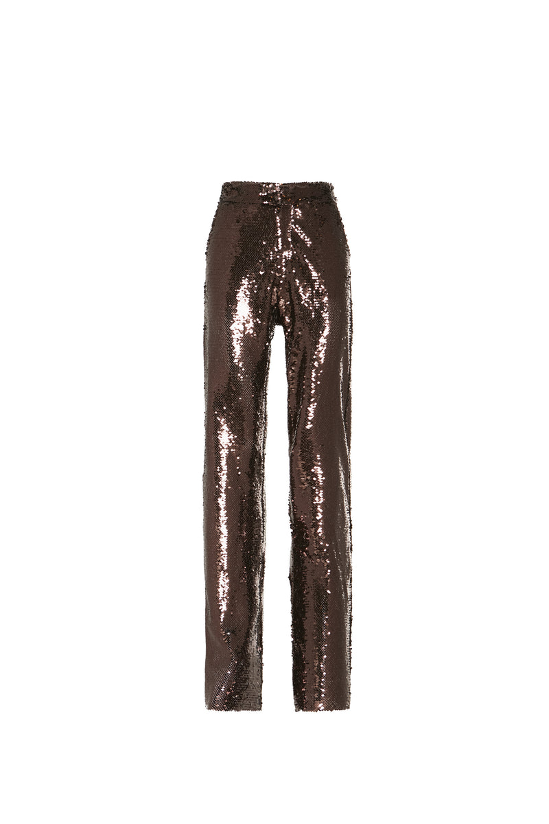 CALÇA RETA PAETE MARROM (8470122168547)