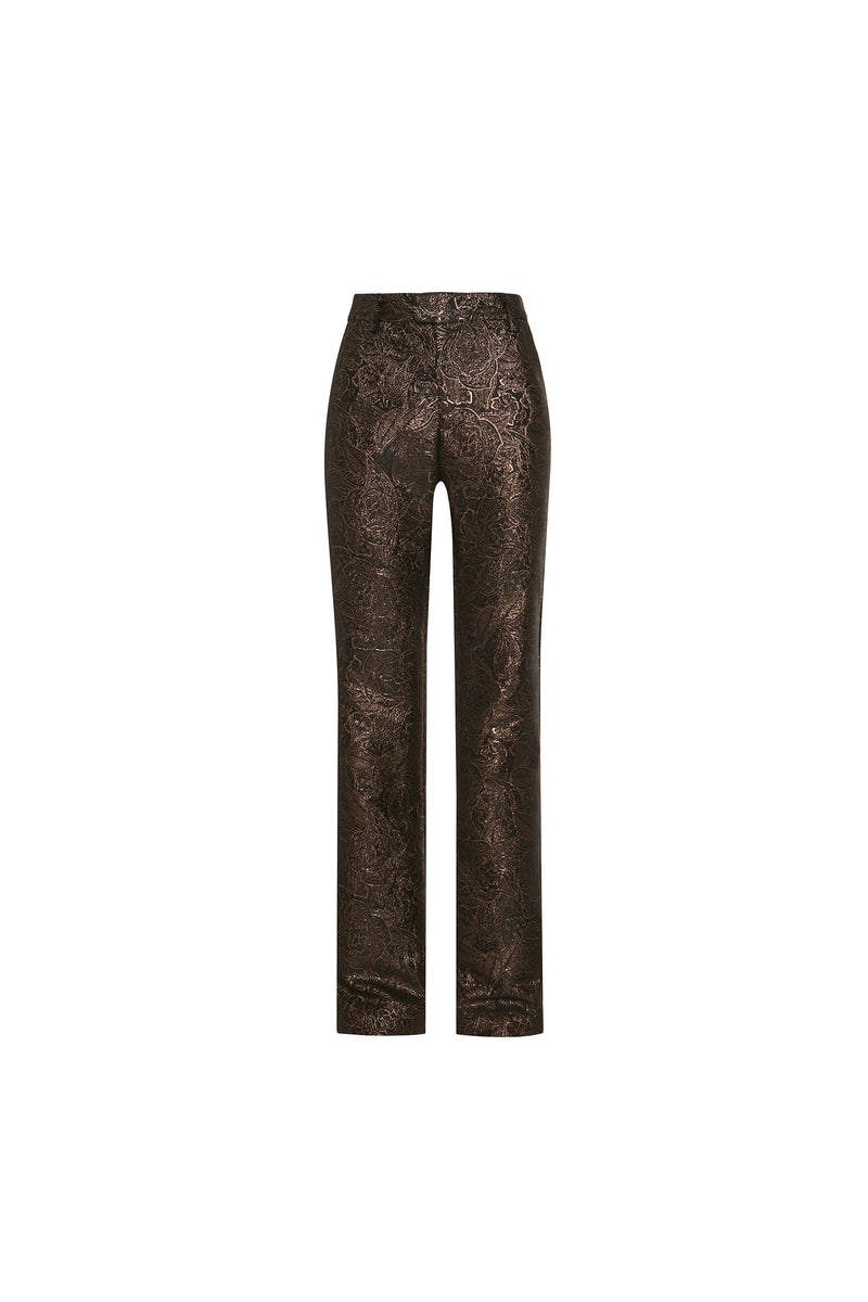 CALÇA RETA JACQUARD PRETA (8470121709795)