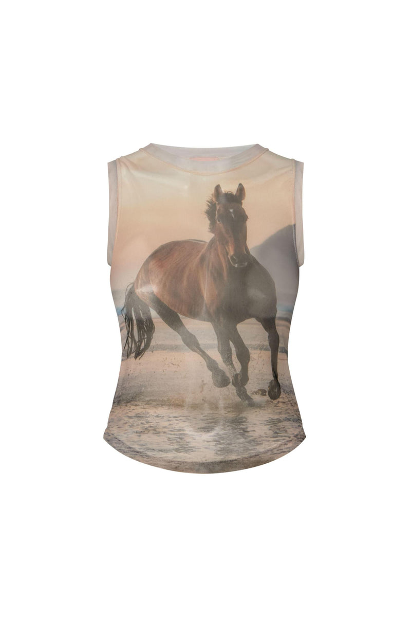 BLUSA SEM MANGA TULE CAVALO (8699441086691)