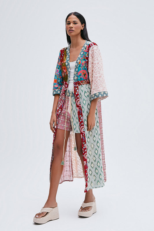 KIMONO LONGO PACTHWORK BORDADO MULTICOLOR (8216362582243)