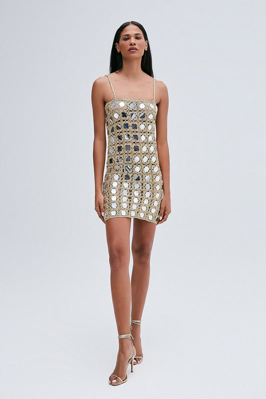 VESTIDO CURTO CROCHET LANTEJOULAS (8216364155107)