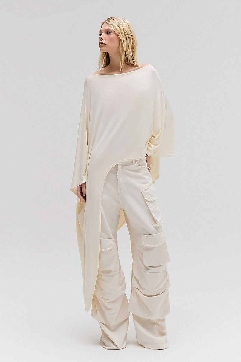 CALÇA CARGO 12 BOLSOS SARJA OFF WHITE (8644102357219)