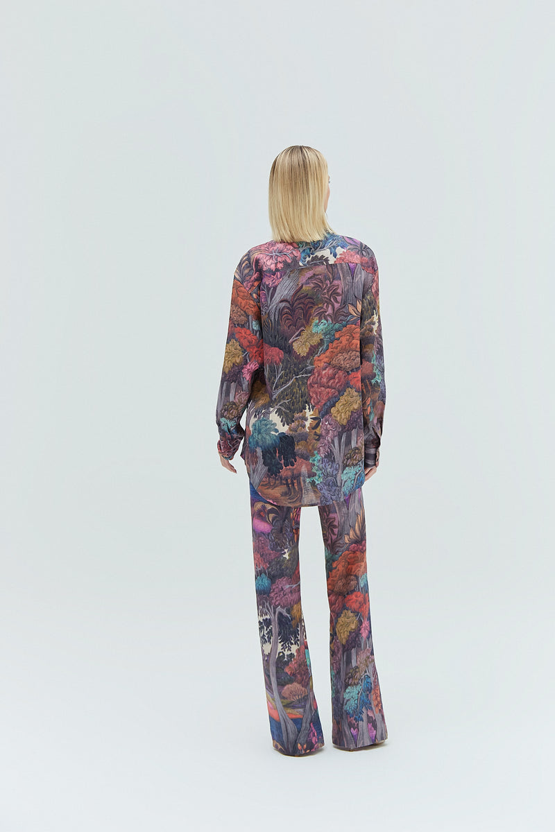 CAMISA LINHO ESTAMPA FLORESTA COLORIDA (8319872041187)