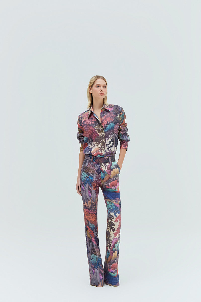 CAMISA LINHO ESTAMPA FLORESTA COLORIDA (8319872041187)