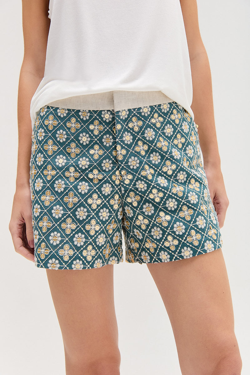 SHORTS BORDADO PAETE VERDE (8257062338787)