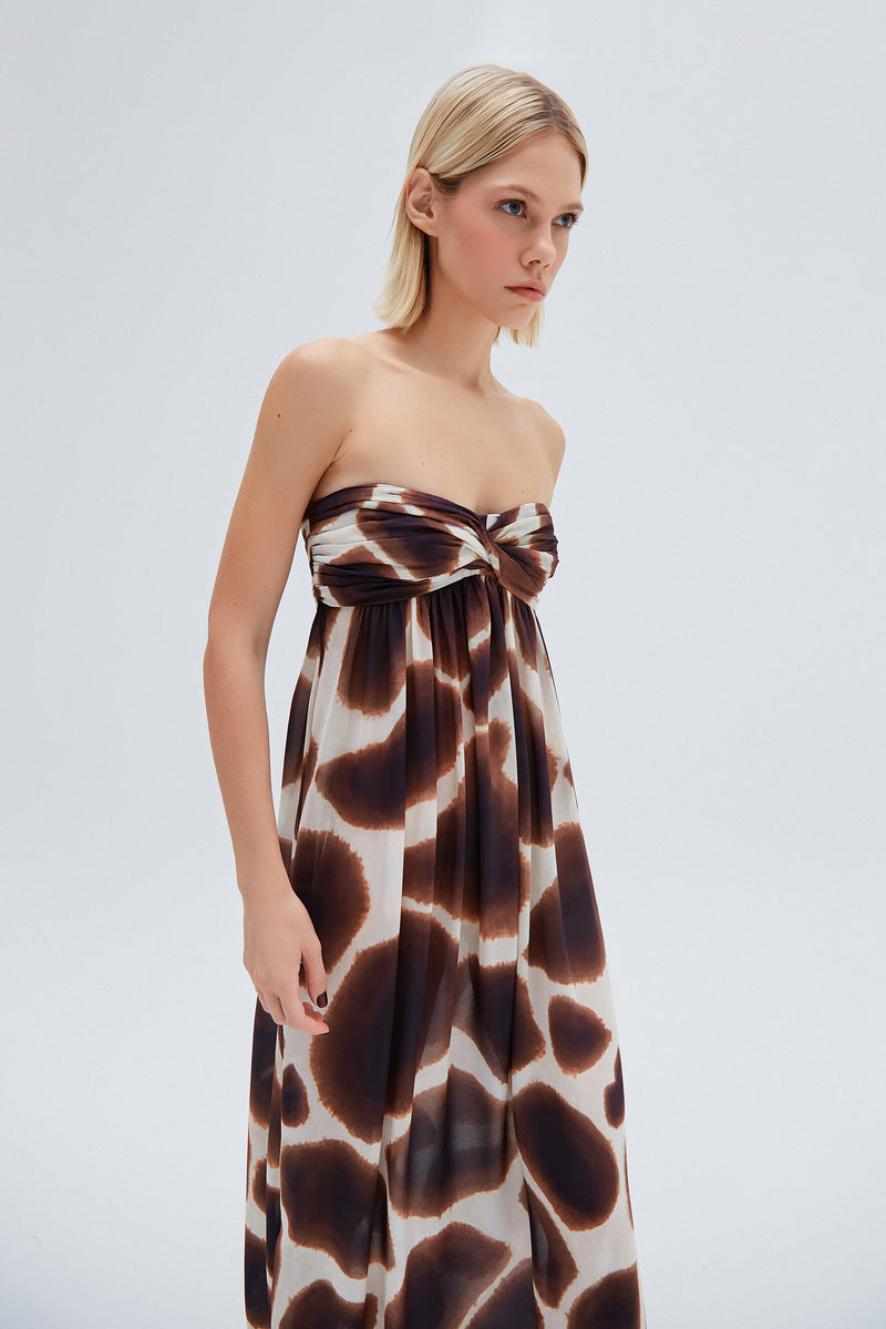 VESTIDO LONGO GGT PEITO DRAPEADO ESTAMPA GIRAFA (8257063682275)