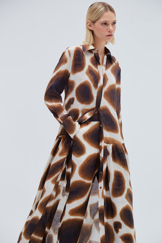 CHEMISE LINHO ESTAMPA GIRAFA (8257061552355)