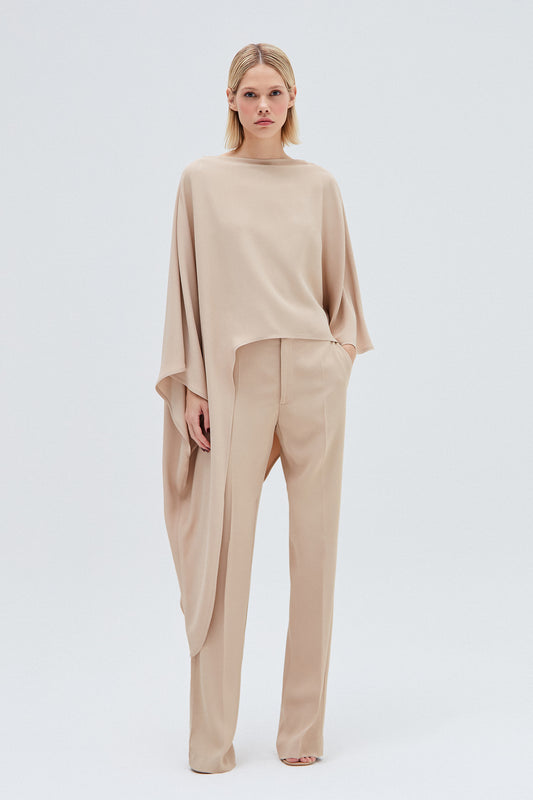 CALÇA ALFAIATARIA CREPE BEGE (8257060700387)