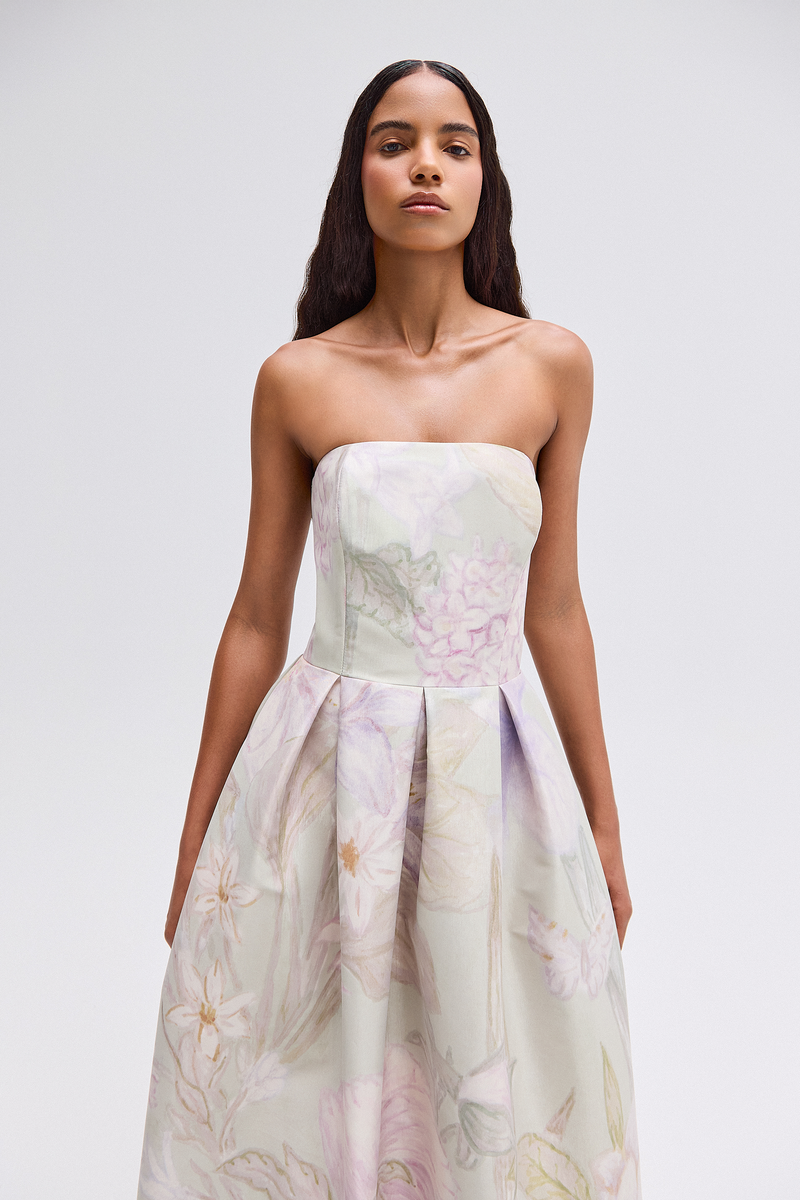 VESTIDO LONGO BALONÊ TOMARA QUE CAIA TAFETÁ FLORAL (8765750509795)