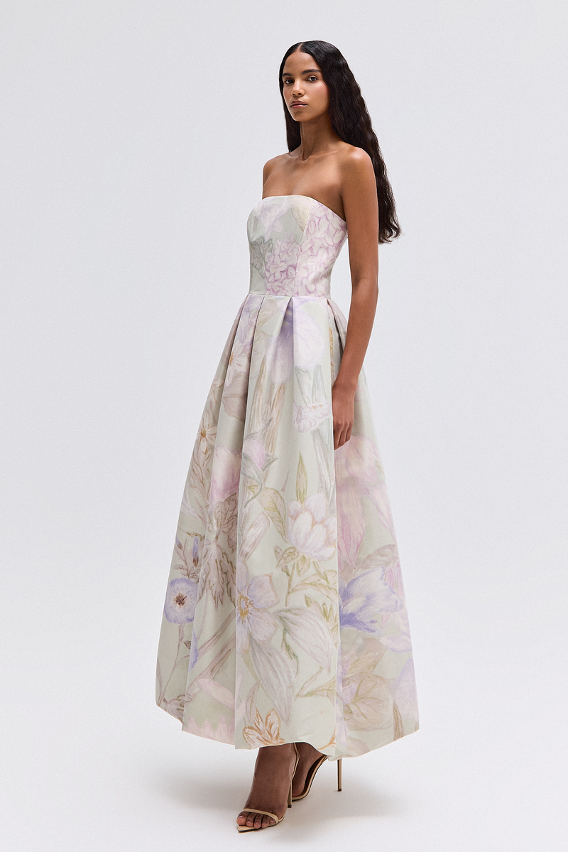 VESTIDO LONGO BALONÊ TOMARA QUE CAIA TAFETÁ FLORAL (8765750509795)