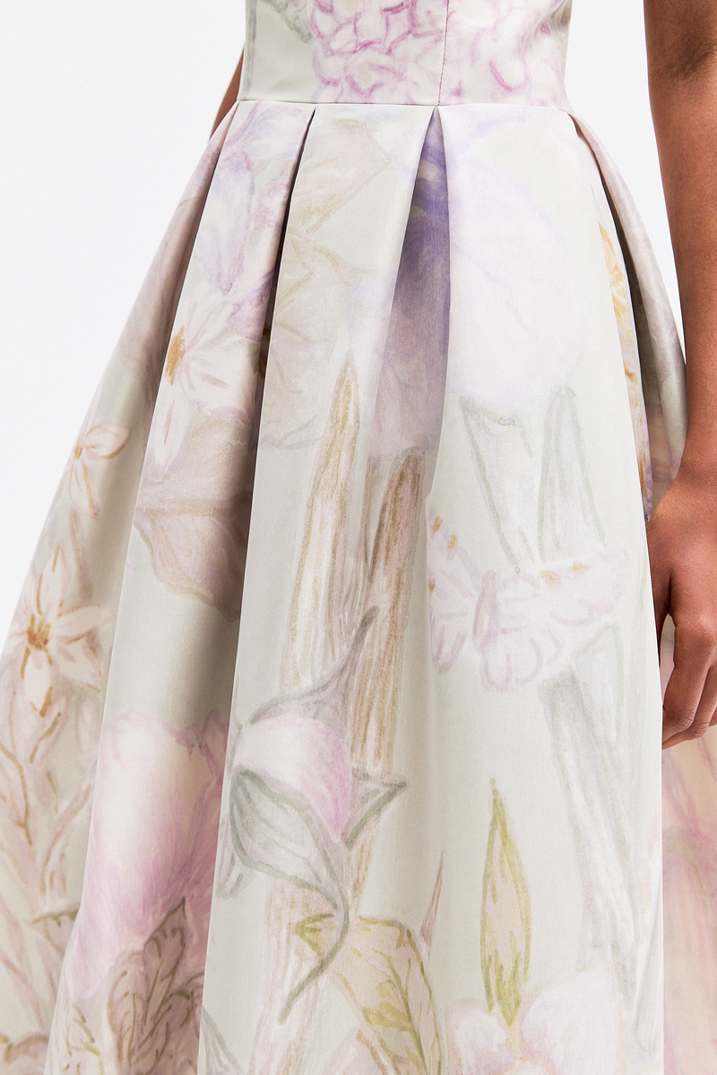 VESTIDO LONGO BALONÊ TOMARA QUE CAIA TAFETÁ FLORAL (8765750509795)