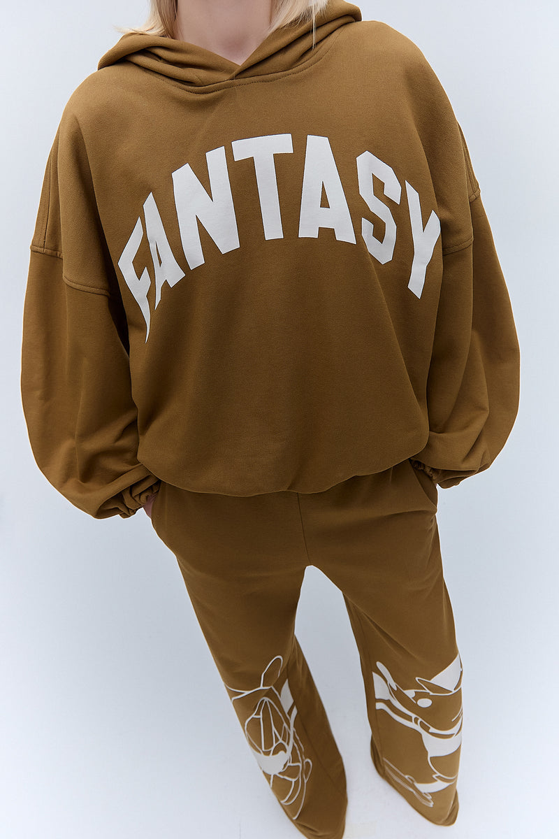 BLUSA MOLETOM CAPUZ FANTASY CAMELO (8470120104163)